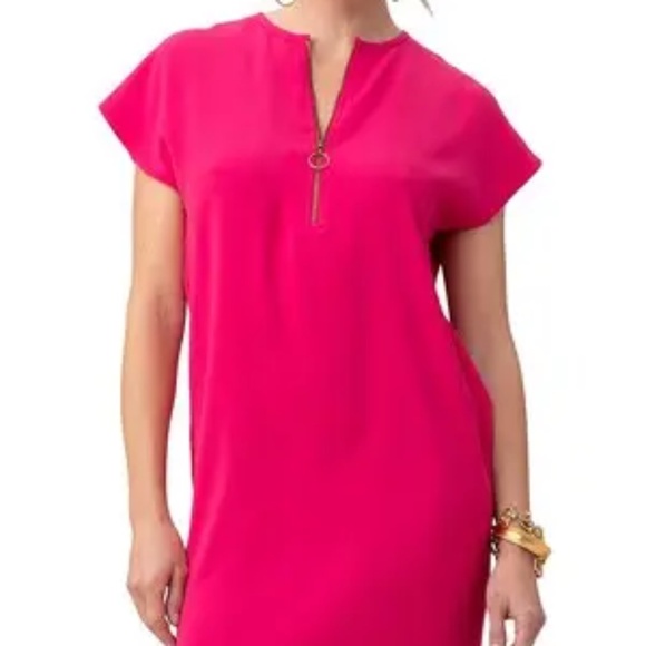 NWT TRINA TURK  Hasil Half-Zip Shift Minidress - size XS - Picture 1 of 2